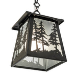 7"Sq Stillwater Tall Pines Outdoor Pendant