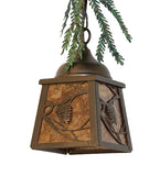 5"Sq Pine Branch Valley View Mini Pendant