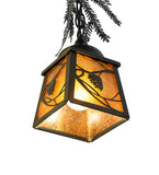 5"Sq Pine Branch Valley View Mini Pendant