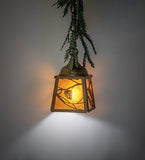 5"Sq Pine Branch Valley View Mini Pendant