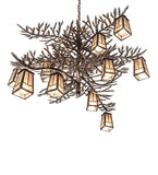 52"W Pine Branch Valley View 12 Lt Chandelier