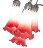 61"H Pink/White Tiffany Pond Lily 12 Lt Floor Lamp