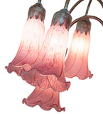 61"H Lavender Tiffany Pond Lily 12 Lt Floor Lamp