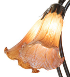 16"H Amber Tiffany Pond Lily 5 Lt Table Lamp