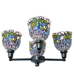 23"W Flowering Lotus Revival 4 Lt Chandelier