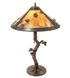 25.5"H Mission Vine Leaf Apple Tree Table Lamp