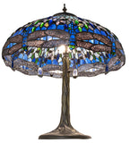 27"H Tiffany Hanginghead Dragonfly Table Lamp