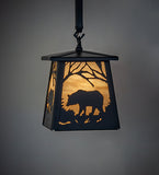 7"Sq Bear at Dawn Mini Pendant