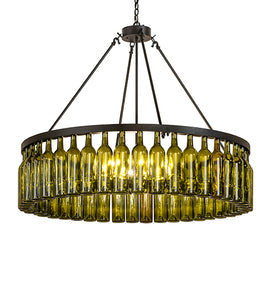 48"W Tuscan Vineyard 44 Wine Bottle Chandelier