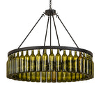 48"W Tuscan Vineyard 44 Wine Bottle Chandelier