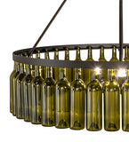 48"W Tuscan Vineyard 44 Wine Bottle Chandelier