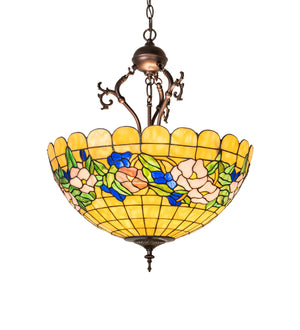 20"W Tiffany Pansy Inverted Pendant