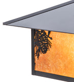 13"Sq Seneca Winter Pine Outdoor Pendant