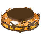 16"W Ducks In Flight Flush Mount