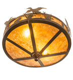 16"W Ducks In Flight Flush Mount