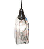 4"Sq Metro Fusion Fiddleheads Draped Glass Mini Pendant