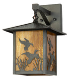 9"Sq Seneca Ducks in Flight Outdoor Wall Sconce