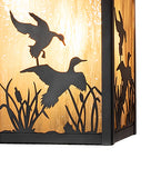 9"Sq Seneca Ducks in Flight Outdoor Wall Sconce