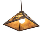 10"Sq Lone Moose Mini Pendant