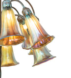 61"H Amber Tiffany Pond Lily 12 Lt Floor Lamp