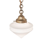 9"W Revival Schoolhouse Deco Cone Globe Pendant