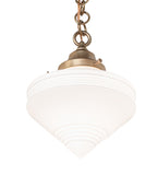 9"W Revival Schoolhouse Deco Cone Globe Pendant