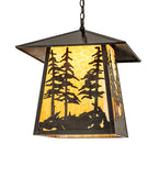 20"Sq Stillwater Tall Pines Outdoor Pendant
