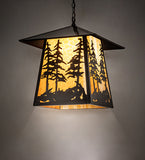 20"Sq Stillwater Tall Pines Outdoor Pendant
