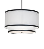 30"W Cilindro Two Tier Textrene Pendant