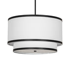 30"W Cilindro Two Tier Textrene Pendant