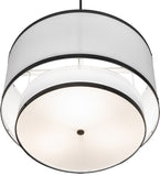 30"W Cilindro Two Tier Textrene Pendant