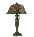 26"H Duffner & Kimberly Shell & Diamond Table Lamp