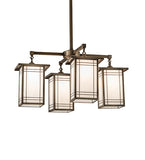 33"W Hyde Park Wright 4 Lt Chandelier