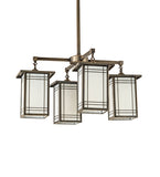 33"W Hyde Park Wright 4 Lt Chandelier