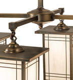 33"W Hyde Park Wright 4 Lt Chandelier