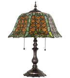 21"H Duffner & Kimberly Shell & Diamond Table Lamp