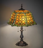 21"H Duffner & Kimberly Shell & Diamond Table Lamp