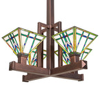 32"Sq Prairie Wheat 4 Lt Chandelier