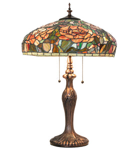 25"H Tiffany Peony Table Lamp