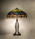 33"H Tiffany Hanginghead Dragonfly Table Lamp