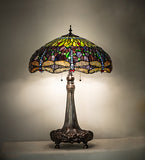 31"H Tiffany Hanginghead Dragonfly Table Lamp