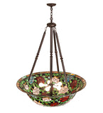 38"W Tiffany Rosebush Inverted Pendant