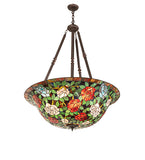 38"W Tiffany Rosebush Inverted Pendant