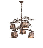 28"W Pine Branch Valley View 5 Lt Chandelier