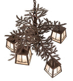 28"W Pine Branch Valley View 5 Lt Chandelier
