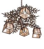 28"W Pine Branch Valley View 5 Lt Chandelier