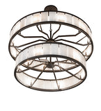 60"W Hokaiseki Two Tier Chandelier