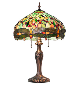 23"H Tiffany Hanginghead Dragonfly Table Lamp