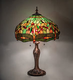 23"H Tiffany Hanginghead Dragonfly Table Lamp