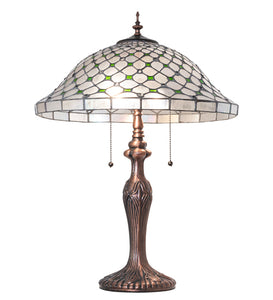 23"H Diamond & Jewel Recurve Table Lamp